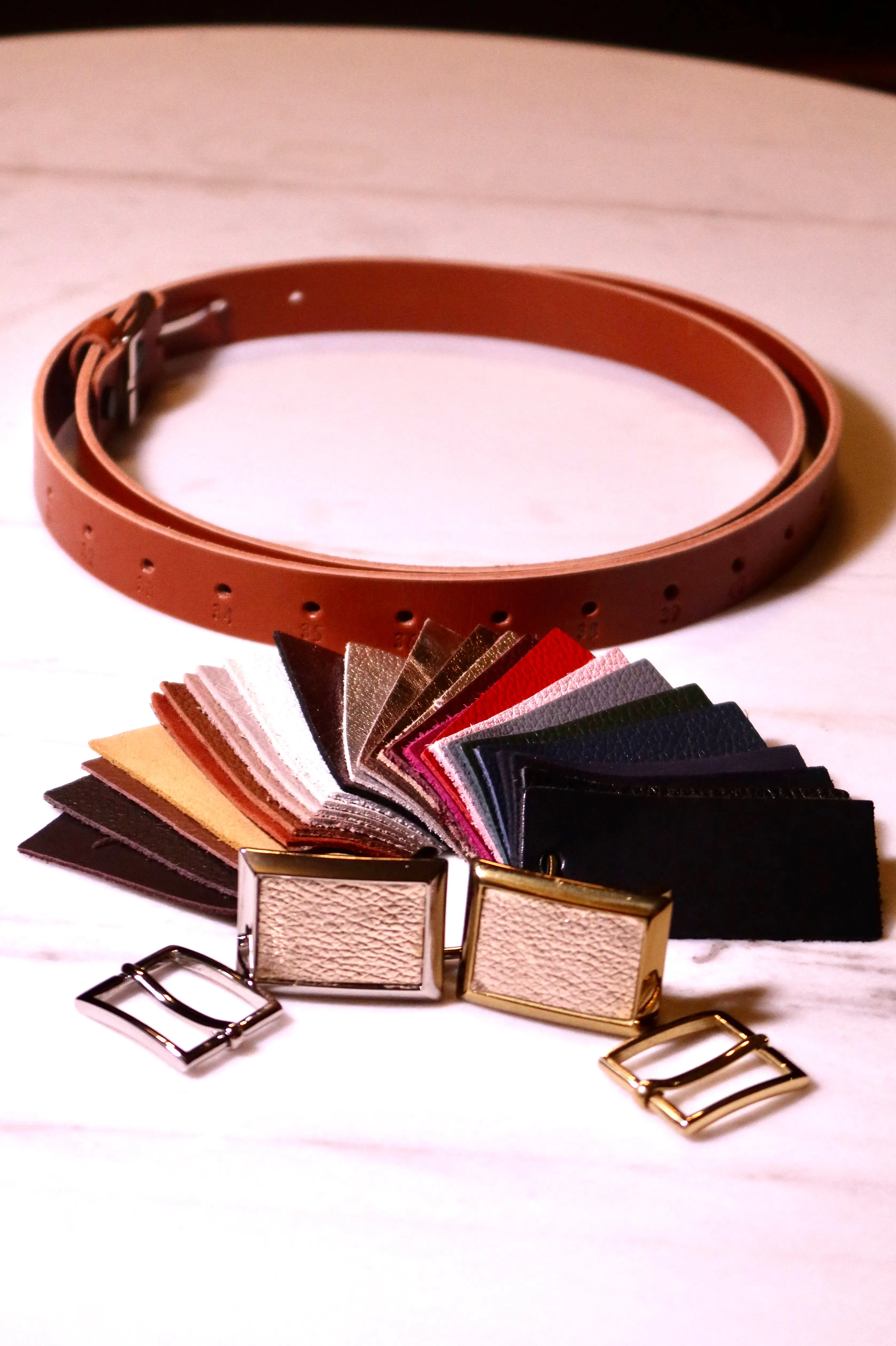 Belt - Alaska Leather Bronze Metallic