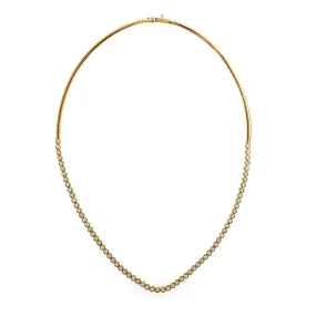Bezel-set Diamonds on Omega Chain Necklace