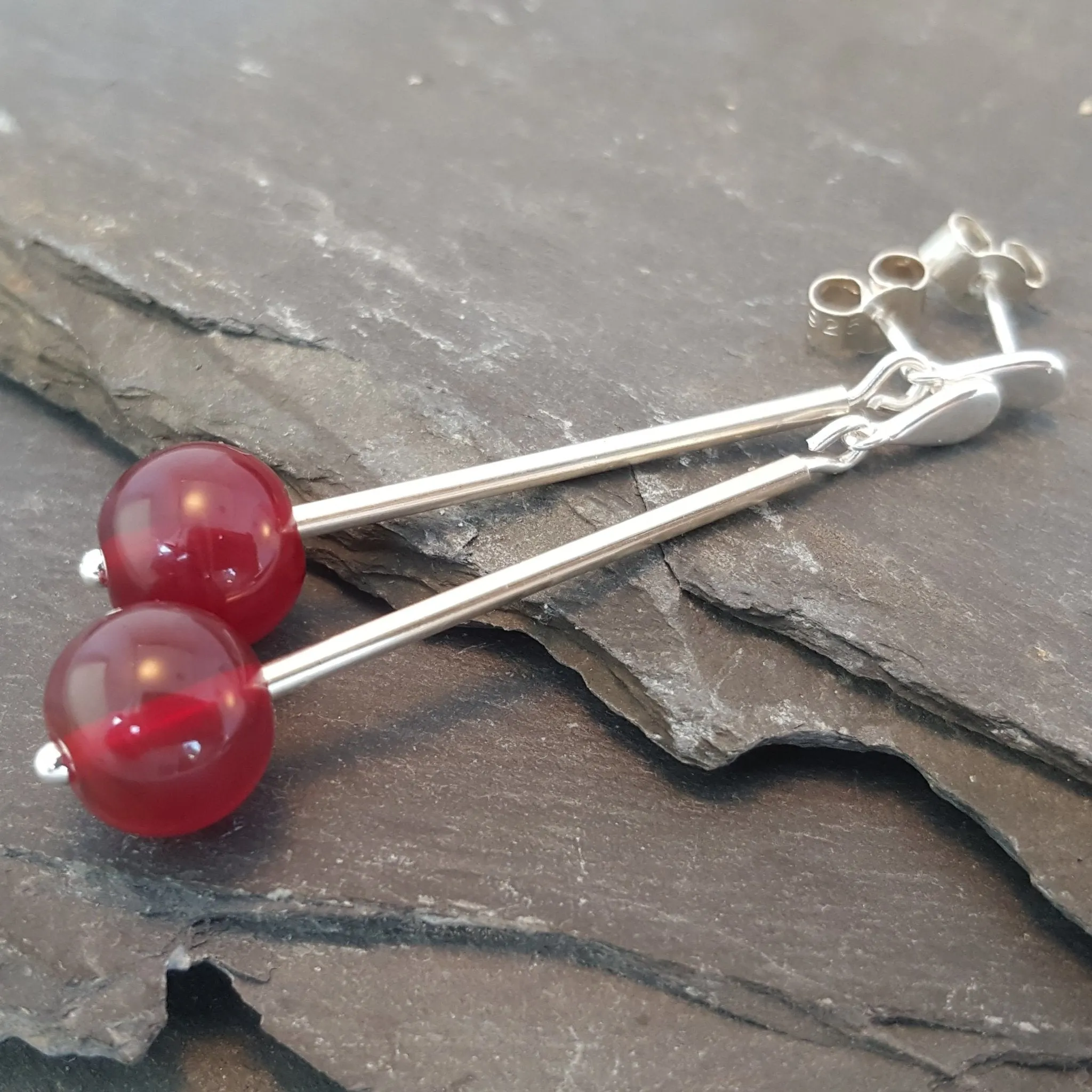 Birthstones in Glass - Emily Drop Earrings