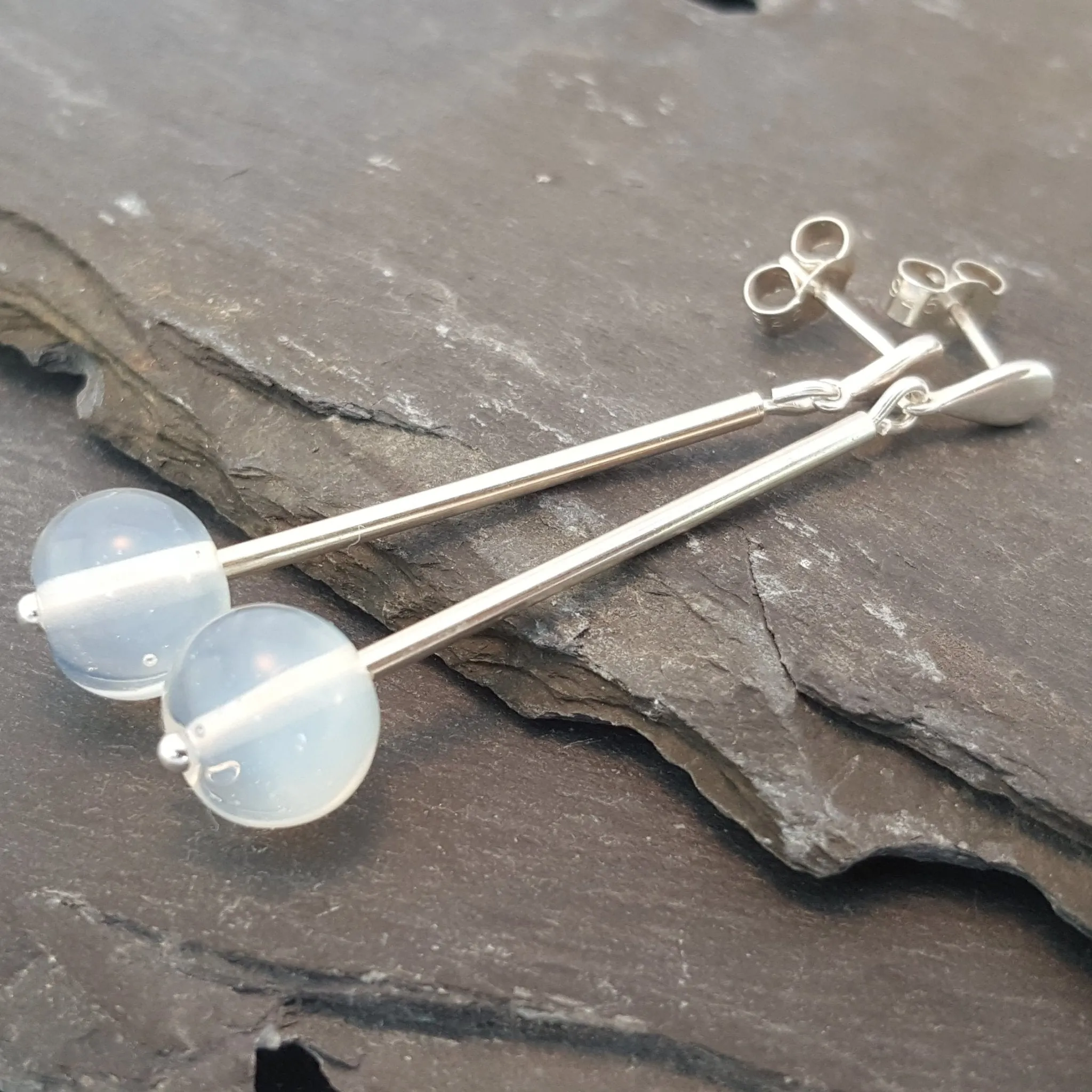 Birthstones in Glass - Emily Drop Earrings
