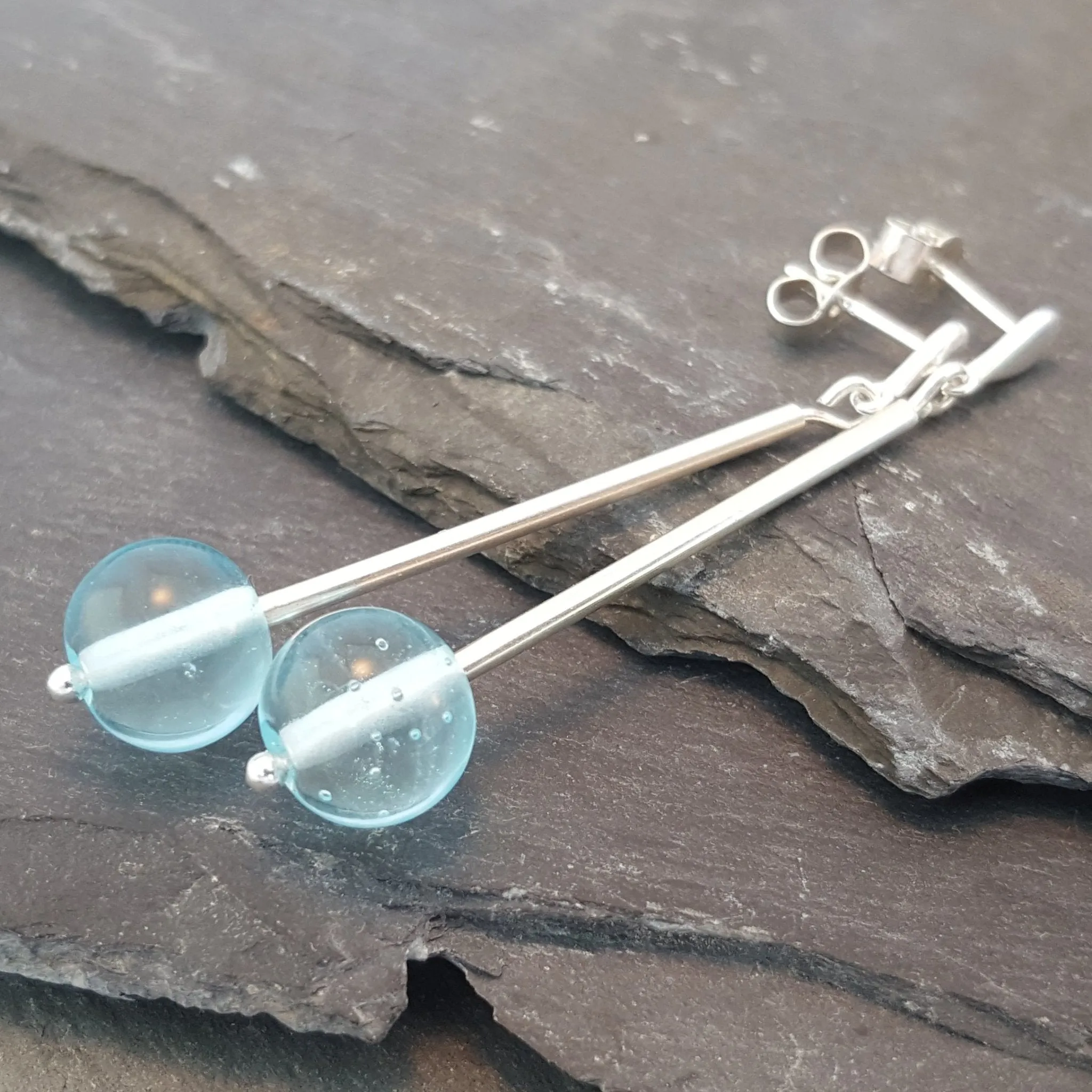 Birthstones in Glass - Emily Drop Earrings
