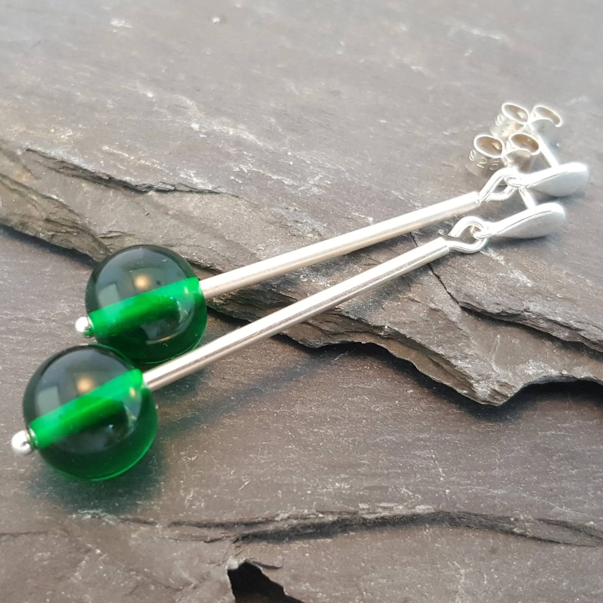 Birthstones in Glass - Emily Drop Earrings