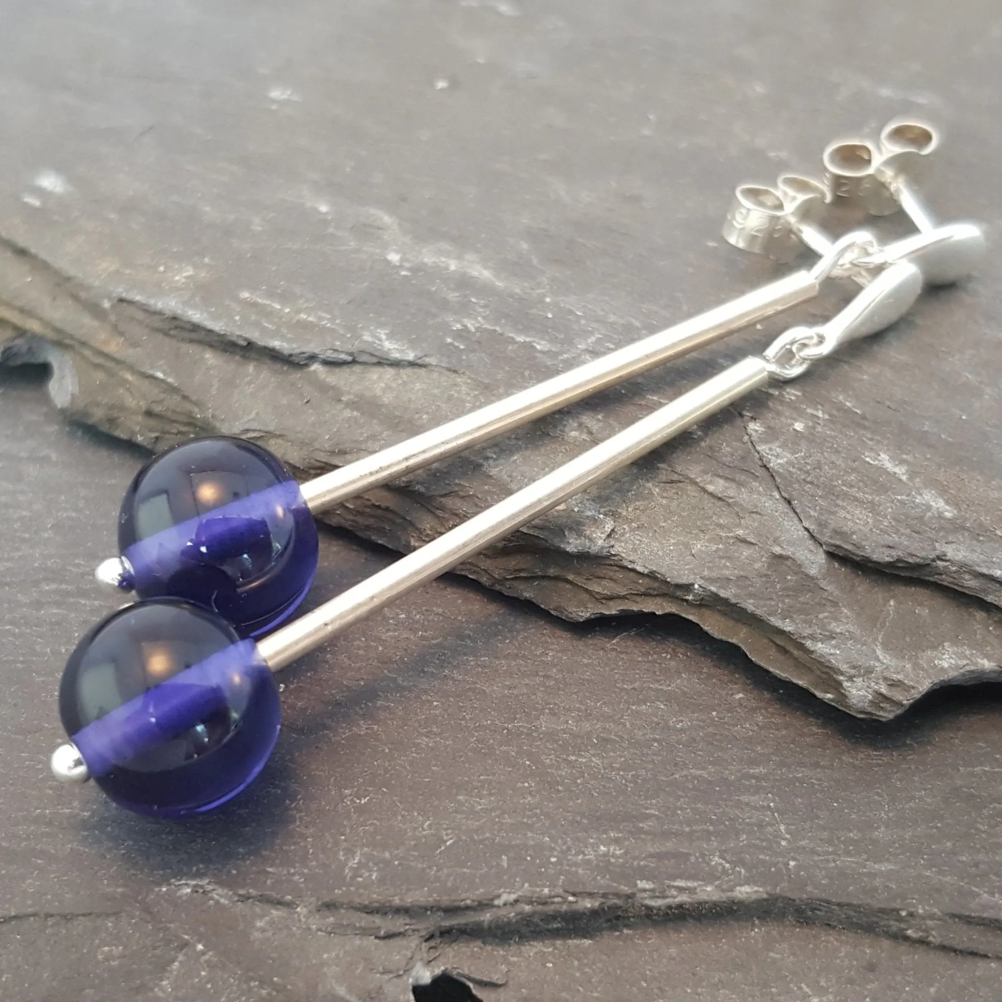 Birthstones in Glass - Emily Drop Earrings