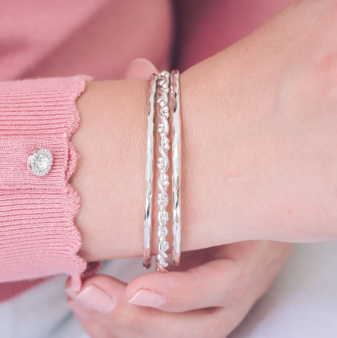 Bramble Silver Bangle