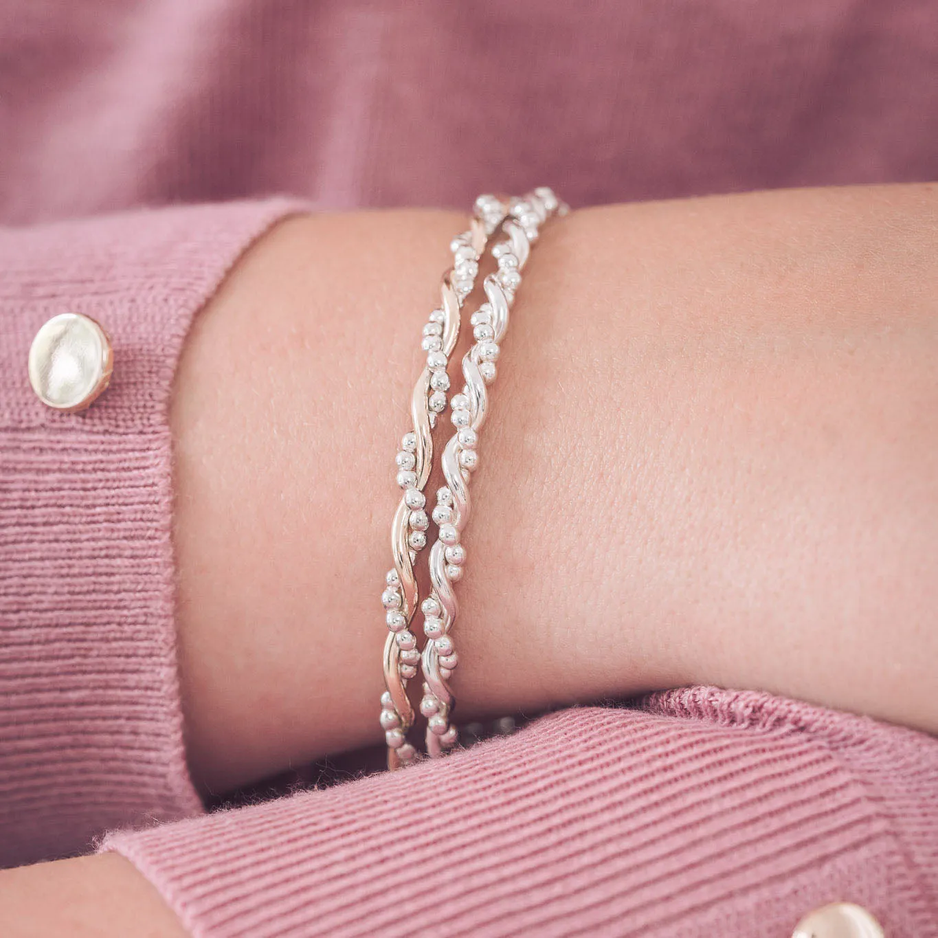 Bramble Silver Bangle
