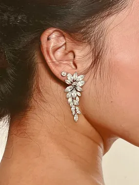 Bridal Earrings, Swarovski and Zirconia Wedding & 15 Anos Marquise Earring