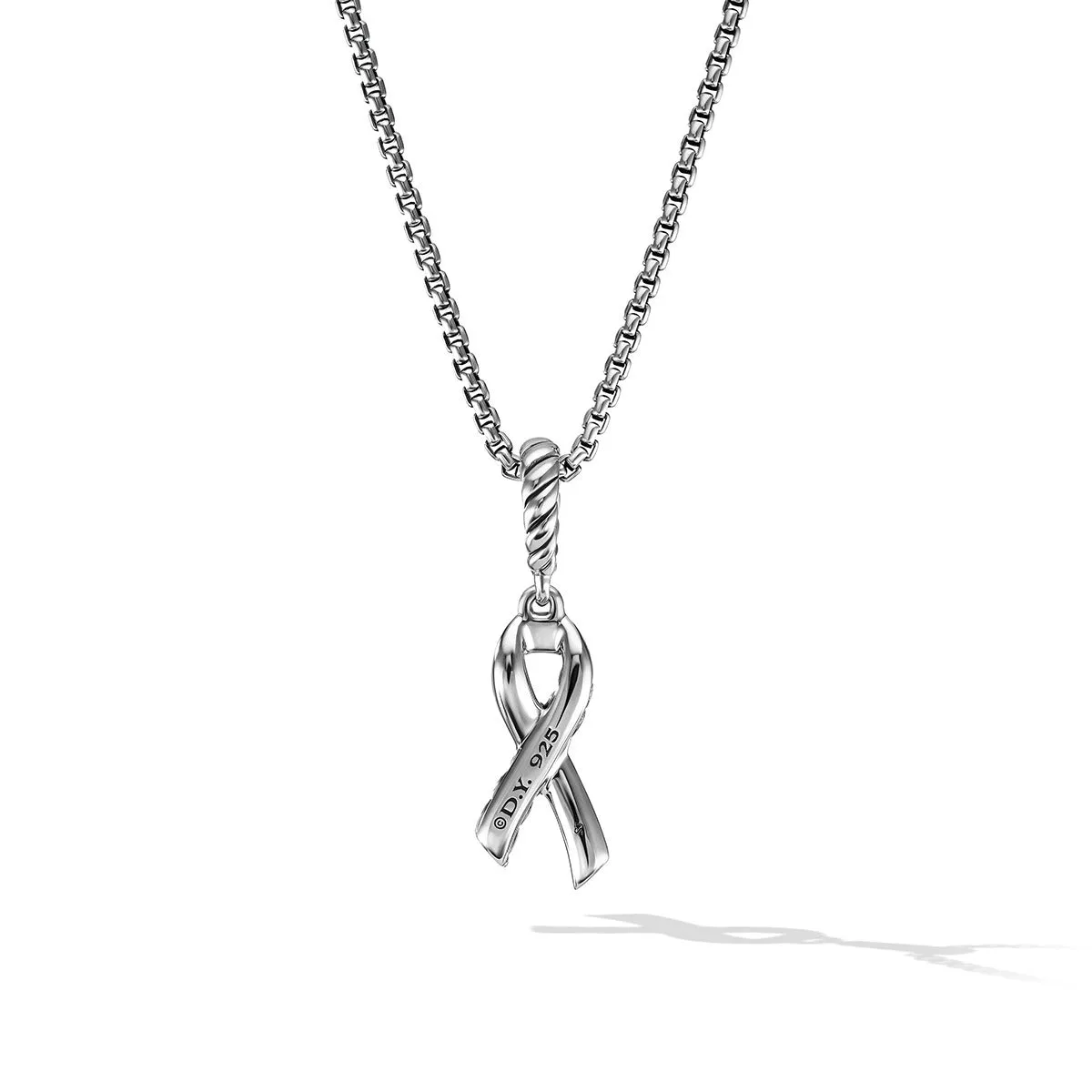 Cable Collectibles Ribbon Necklace with Pink Enamel