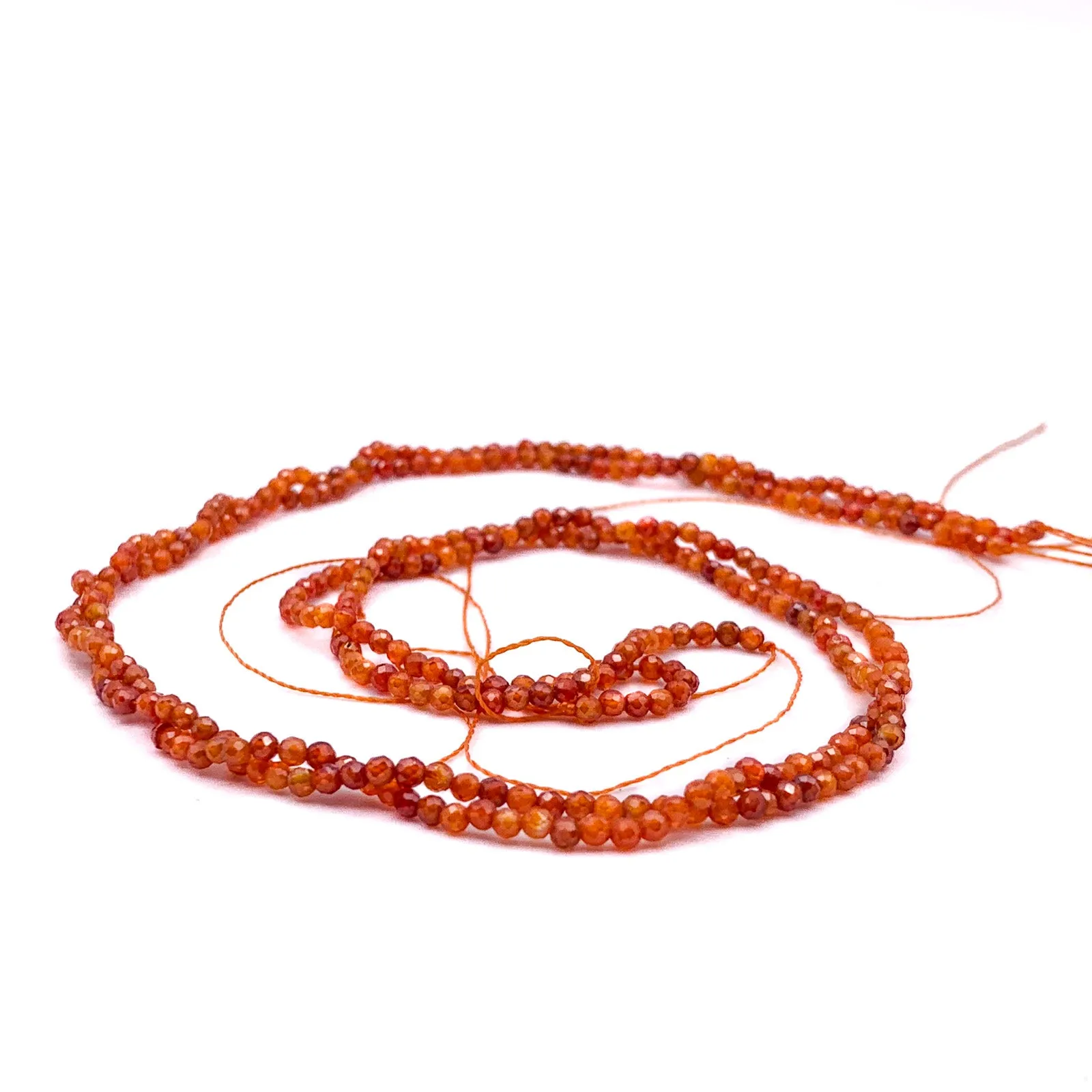 Carnelian AAA Quality 2mm Faceted Round Beads