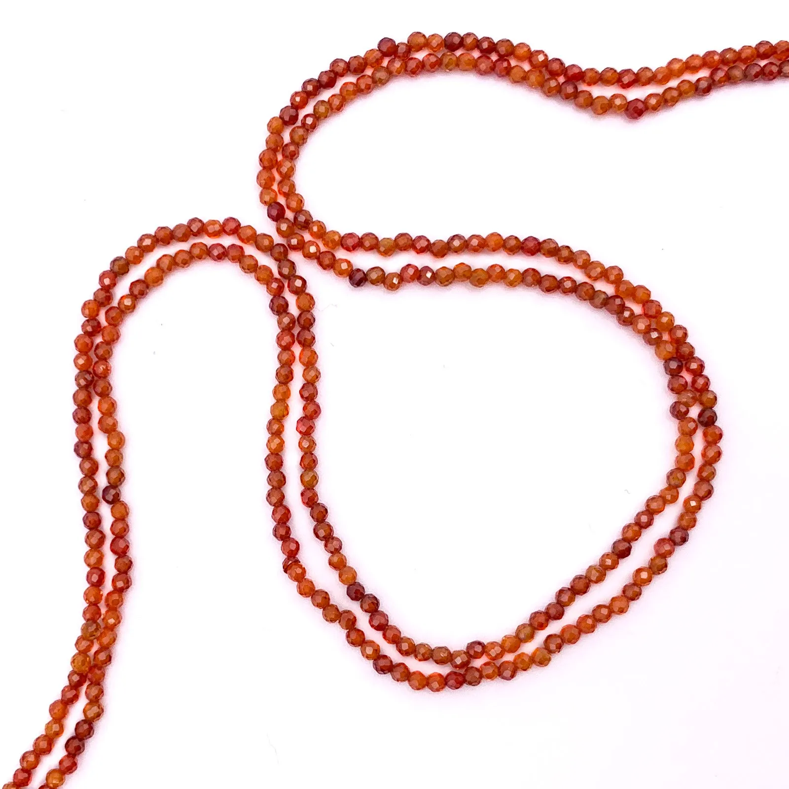 Carnelian AAA Quality 2mm Faceted Round Beads