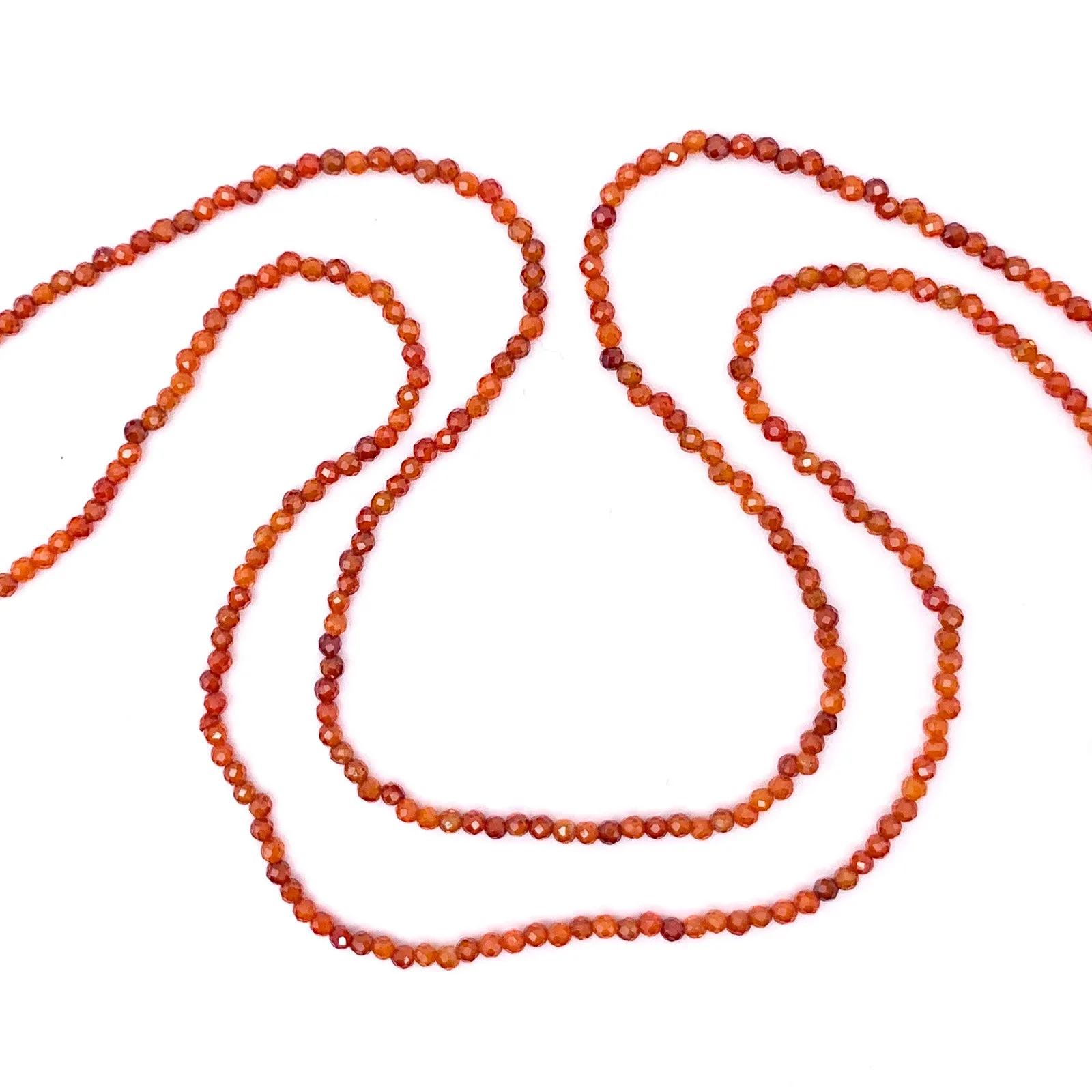 Carnelian AAA Quality 2mm Faceted Round Beads