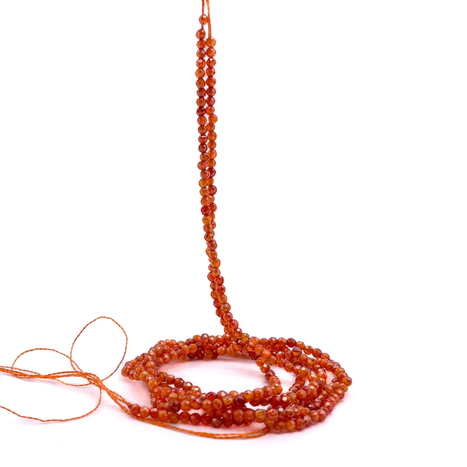 Carnelian AAA Quality 2mm Faceted Round Beads