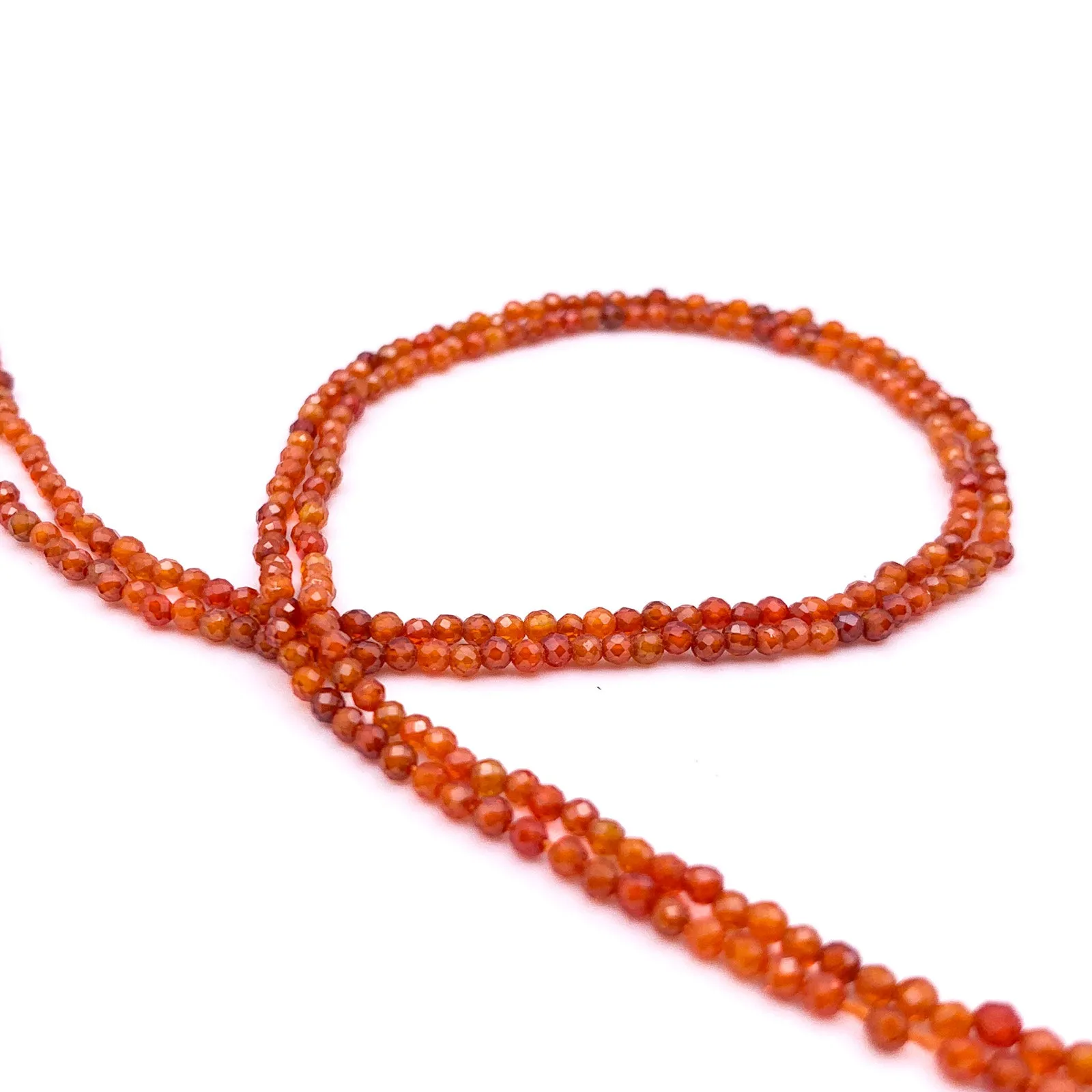 Carnelian AAA Quality 2mm Faceted Round Beads