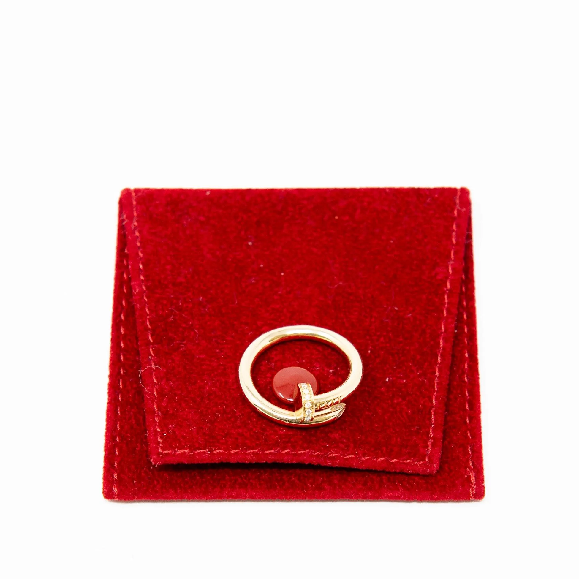 Cartier Yellow Gold Diamond Juste Un Clou Ring 60