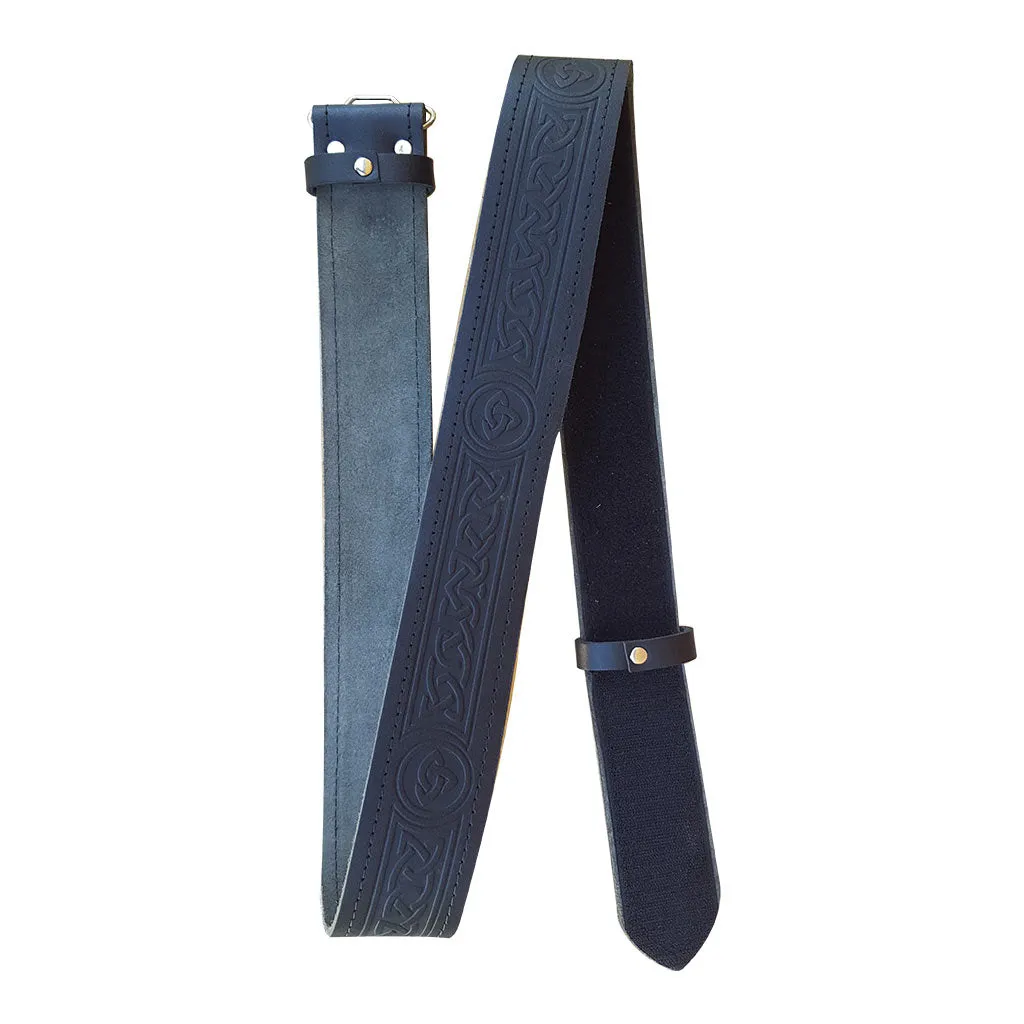 Celtic Knot Kilt Belt Black