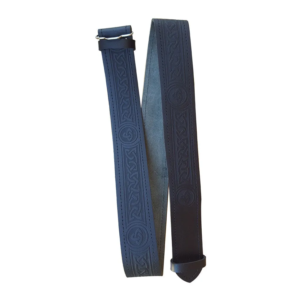 Celtic Knot Kilt Belt Black