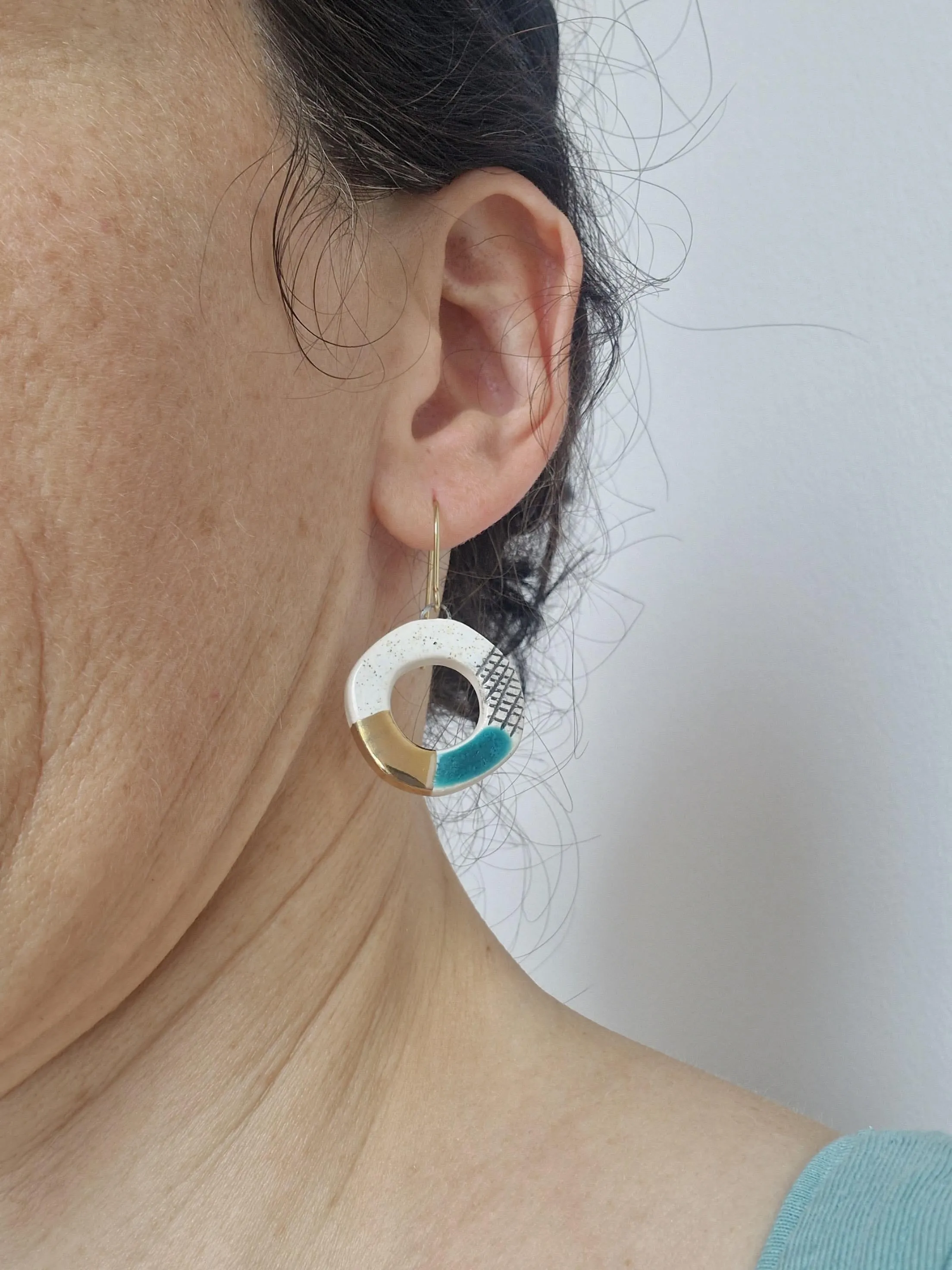Ceramic earrings No. 34