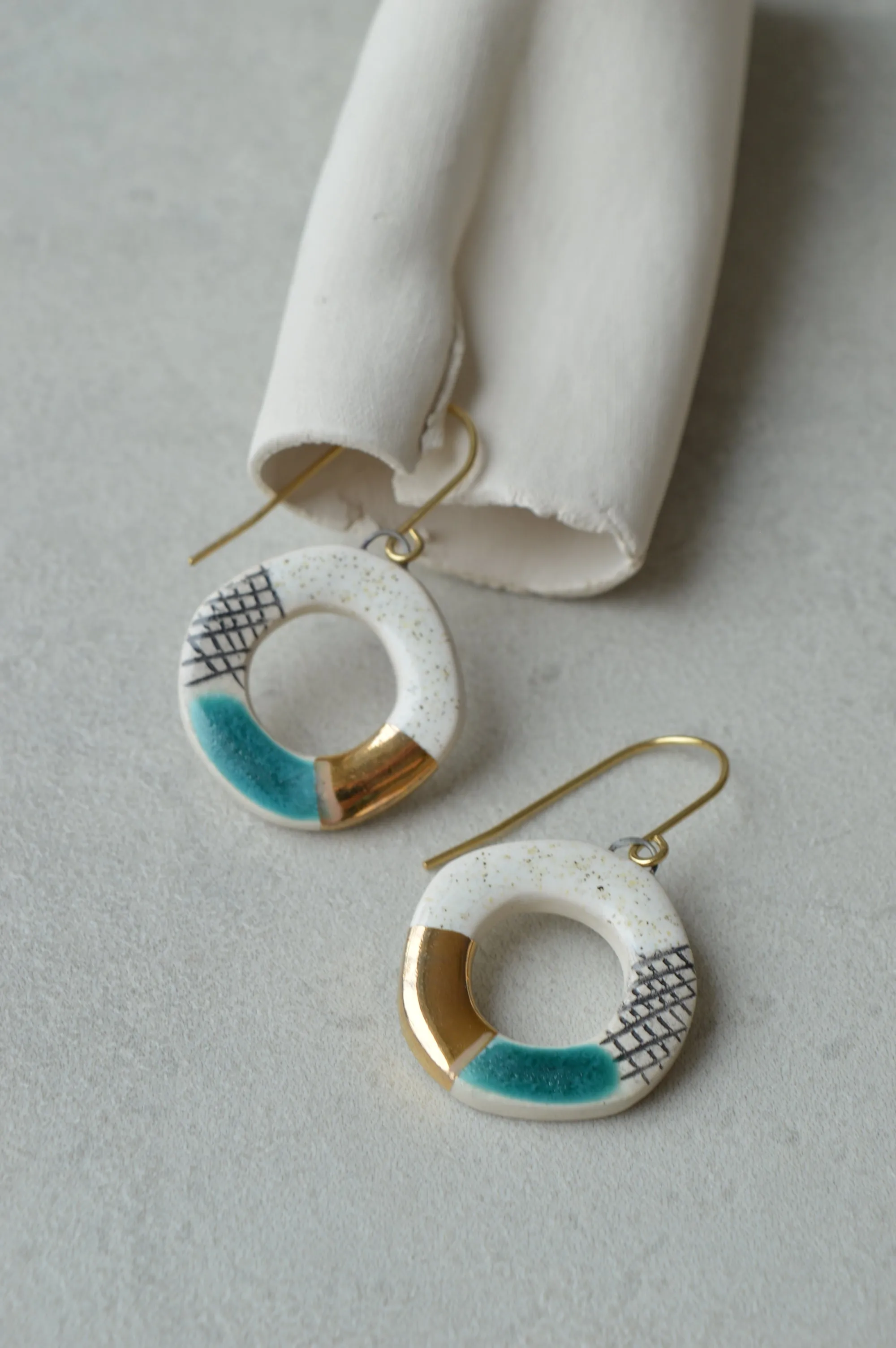 Ceramic earrings No. 34