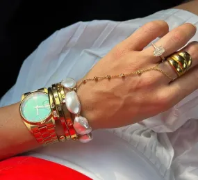 Chan Sutt Pearls Diamond Hand Chain