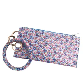 CL-8848 Wristlet Clutch Blue Multi