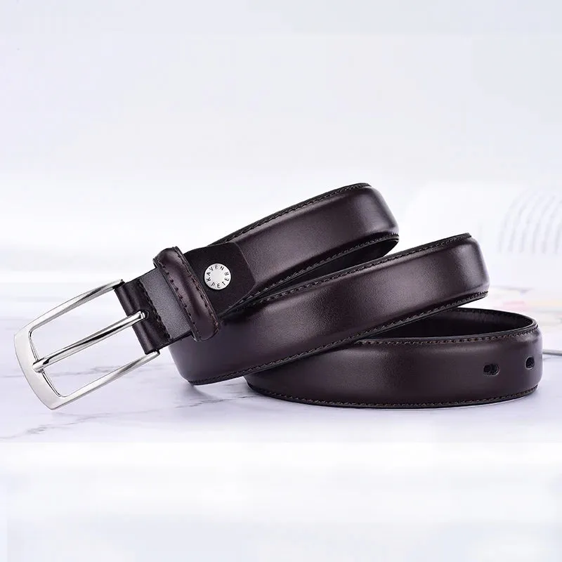 Classic Leather Belt For Men Luxury Business Male Cowhide Leather Belts 3.0 CM Casual Pin Buckle Belt For Men Dropshipping