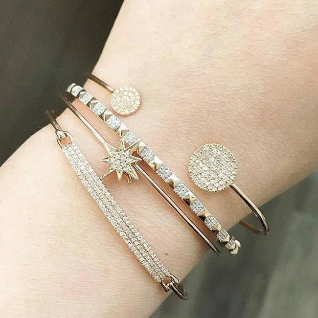 Classic Pyramid Eternity Bangle