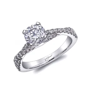 Coast 14K White Gold .36ctw Diamond Twist Engagement Ring Semi-Mount (94788)