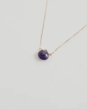 COLORED STONE NECKLACE （amethyst）
