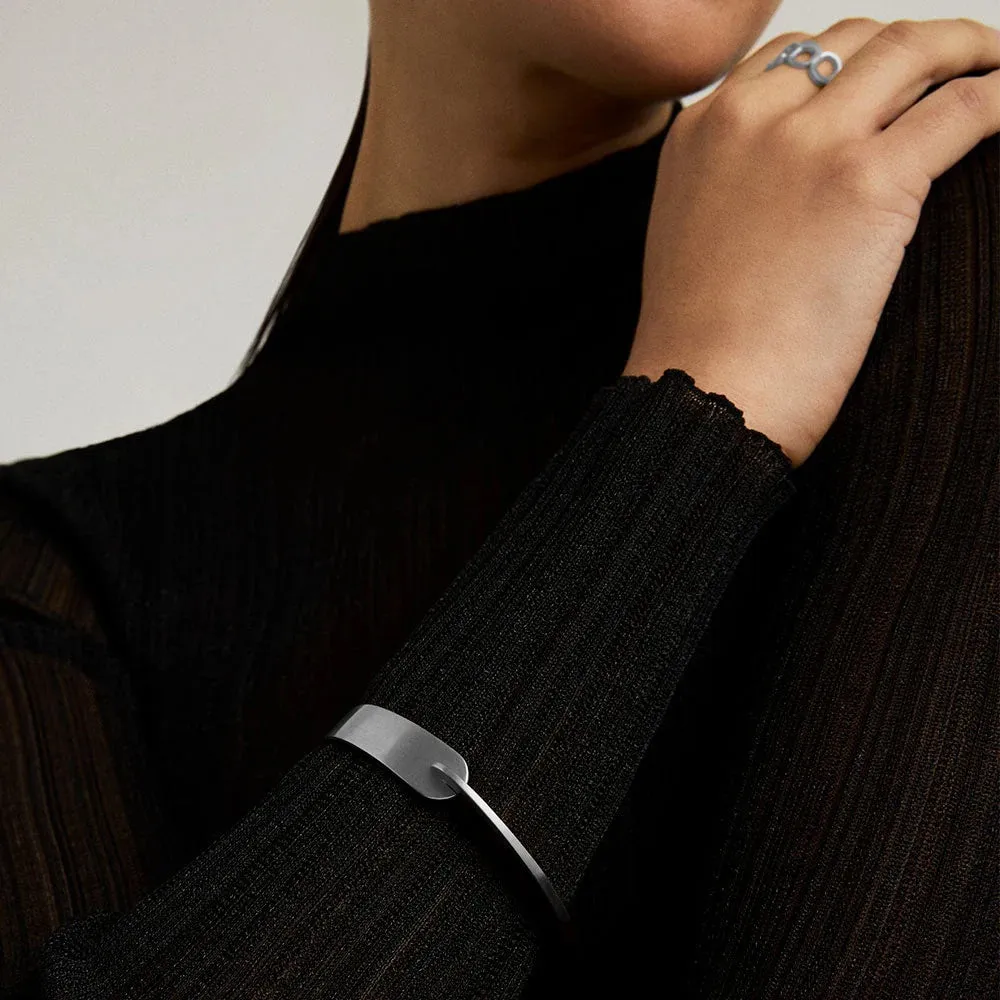 Crosby Hinged Bangle - Silver
