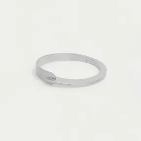 Crosby Hinged Bangle - Silver