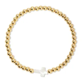 Cross Beaded Stretch Bracelet