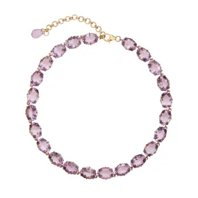 Crown Necklace Pink Amethyst Necklace
