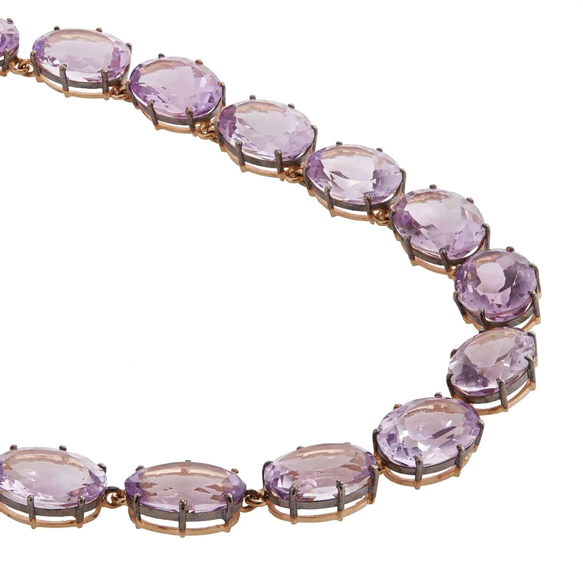 Crown Necklace Pink Amethyst Necklace