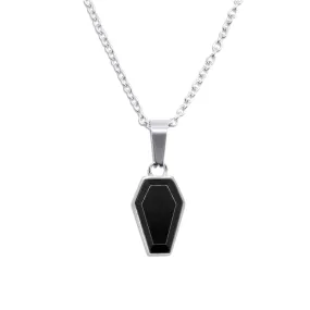 Crypt Black Coffin Necklace
