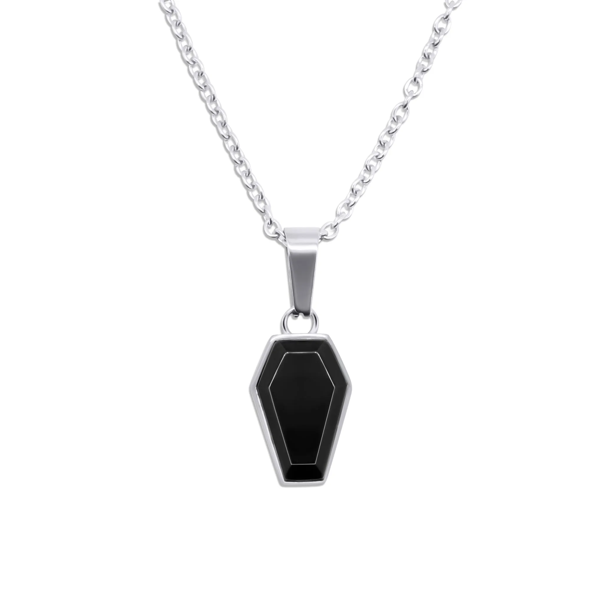 Crypt Black Coffin Necklace