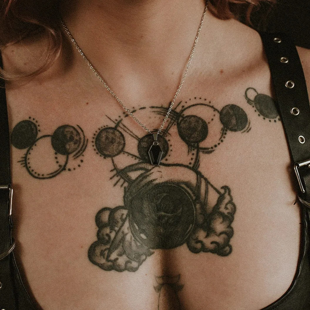 Crypt Black Coffin Necklace