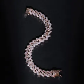Cuban Rosegold CZ Bracelet