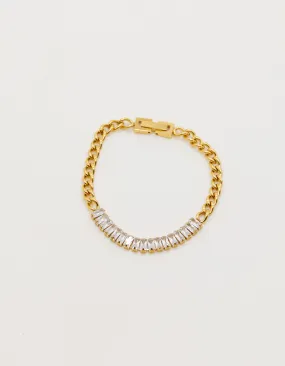 Cubic Zirconia Chain Bracelet - Gold