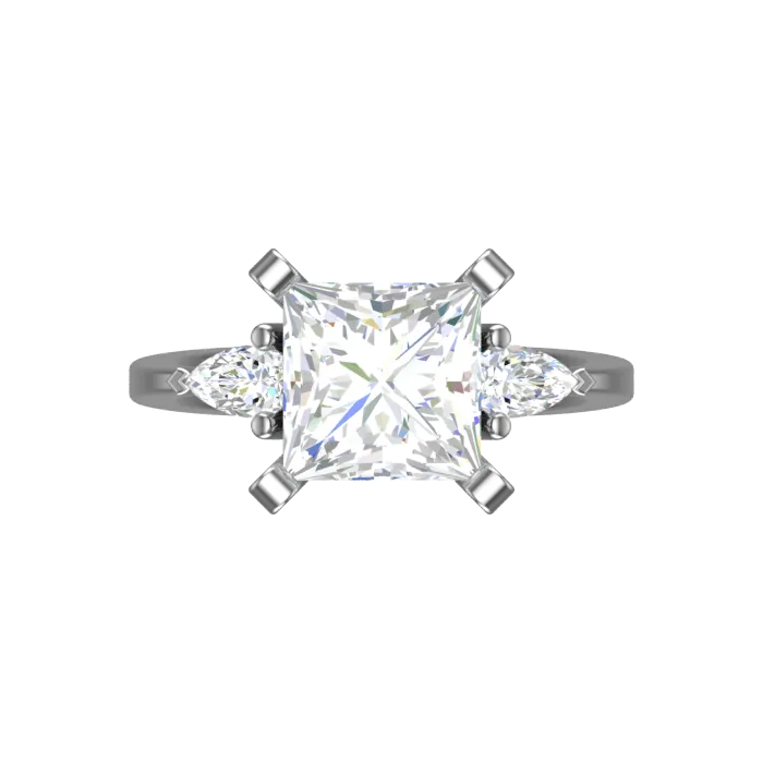 Cubic Zirconia Engagement Ring- Customer Designed Style 2901