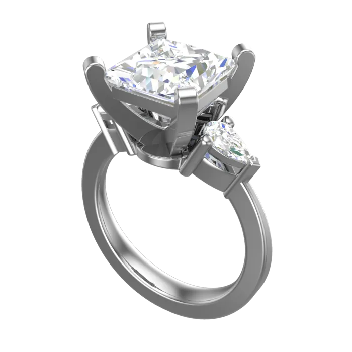 Cubic Zirconia Engagement Ring- Customer Designed Style 2901