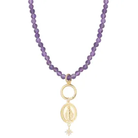 Custom Amethyst Charm Necklace