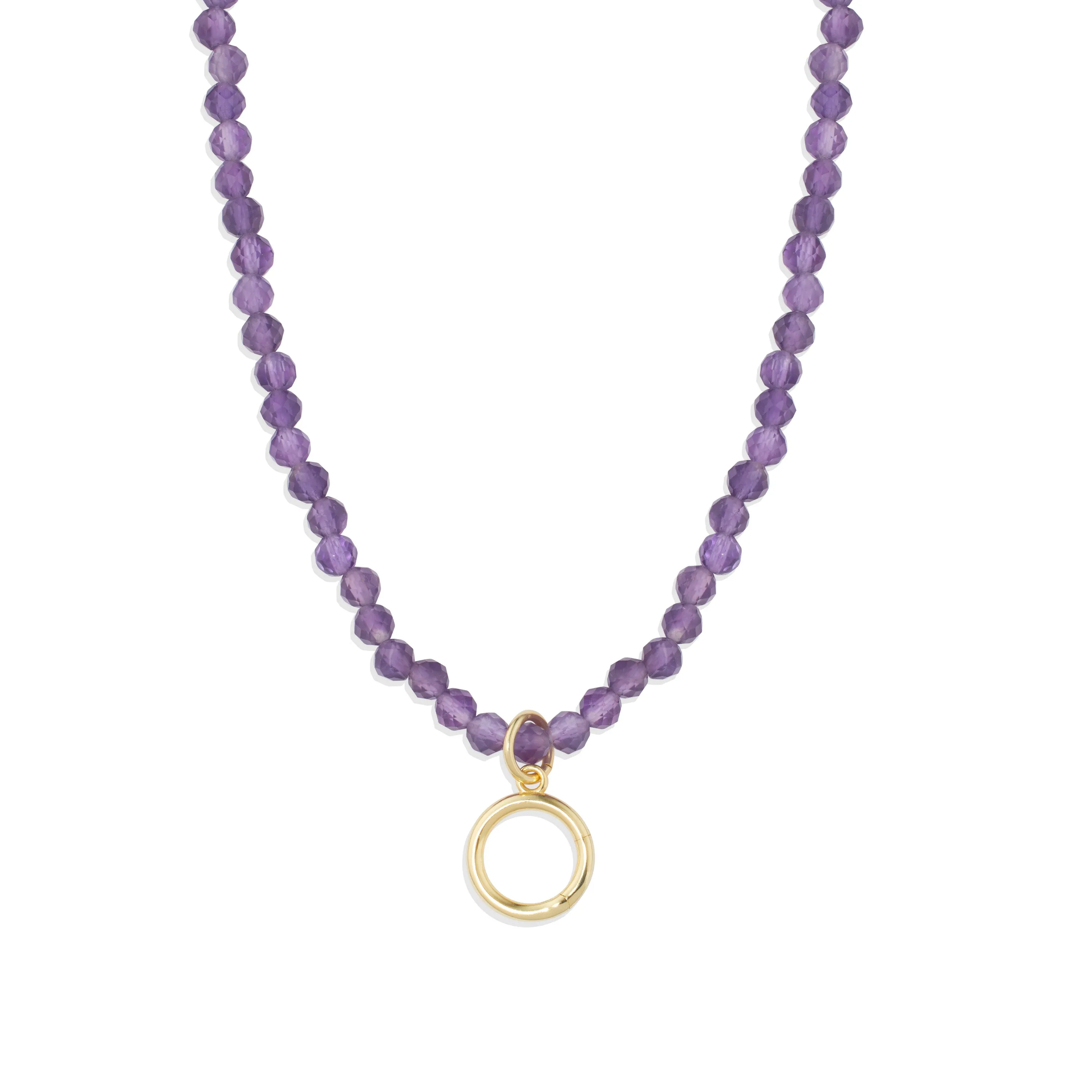 Custom Amethyst Charm Necklace