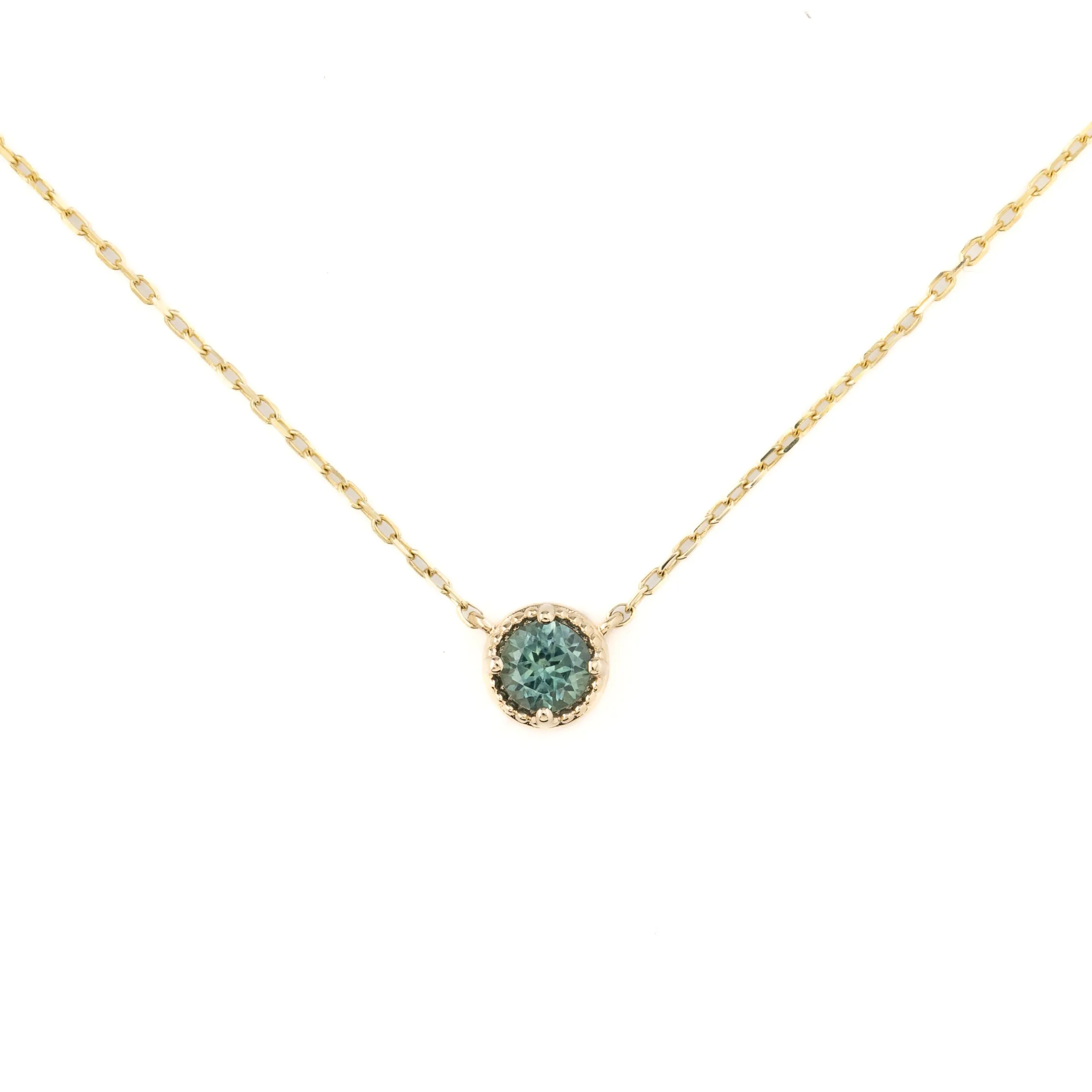 Dahlia 0.50ct Montana Sapphire Solitaire Necklace
