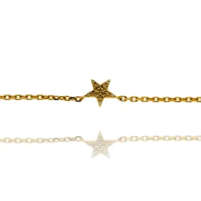 Dainty Diamond Star Style Chain Bracelet