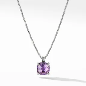 David Yurman Chatelaine Pendant Necklace with Amethyst and Diamonds 14MM