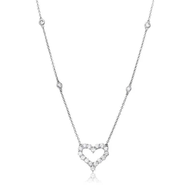 Diamond Open Heart Necklace