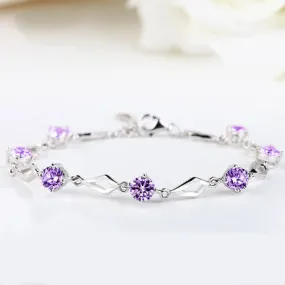 Diamond,Car,Flower Charms Bracelet