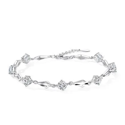 Diamond,Car,Flower Charms Bracelet