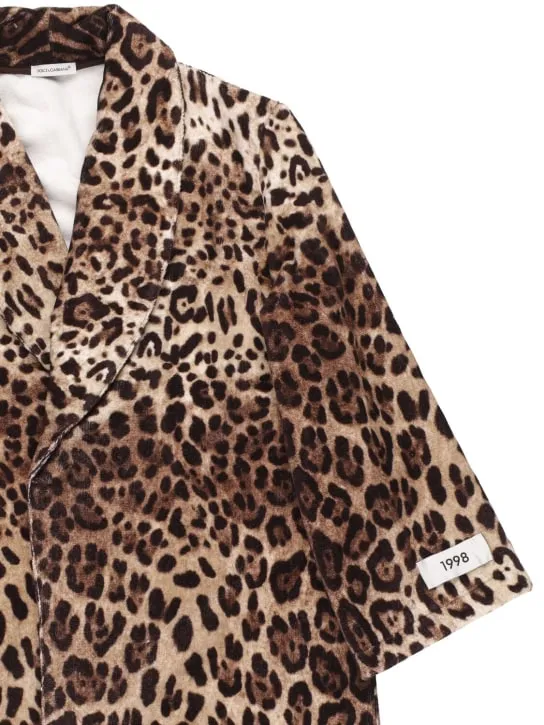 Dolce&amp;Gabbana   All over print cotton bath robe 