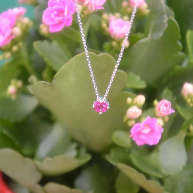 EIGHT Different Zirconia Sterling Silver Stones Necklaces