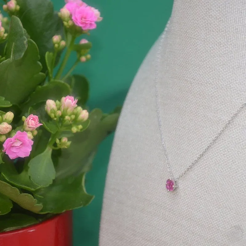 EIGHT Different Zirconia Sterling Silver Stones Necklaces